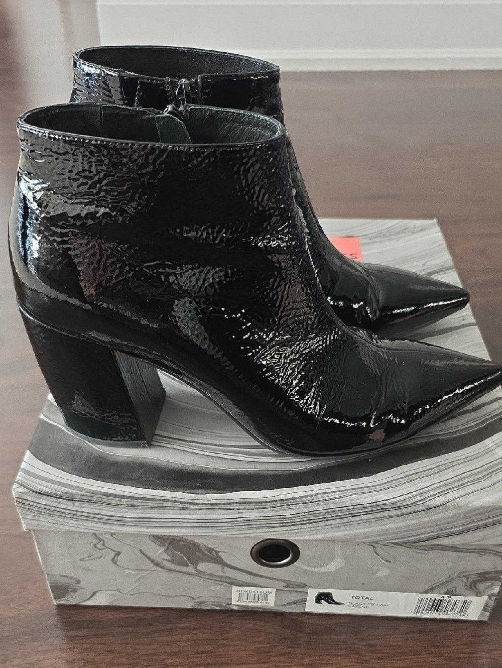Jeffrey Campbell Black Patent Ankle Boots - Women - Picture 1 of 5